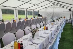 Namioty wypożyczalnia ,stoły , krzesła , zastawa.