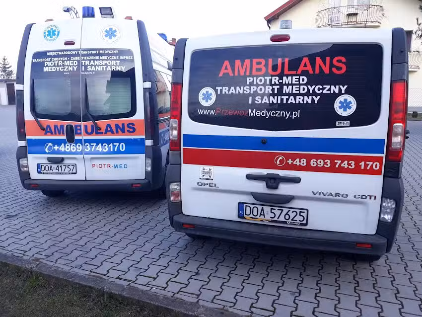 Piotr-Med Transport Medyczny i Sanitarny Piotr Igras. Przew&oacute;z os&oacute;b niepełnosprawnych, chorych. Zabezpieczenie imprez